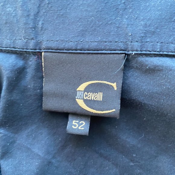 JUST CAVALLI BLACK DRESS SHIRT W/ ZEBRA DETAIL 🦓 - Picture 4 of 4